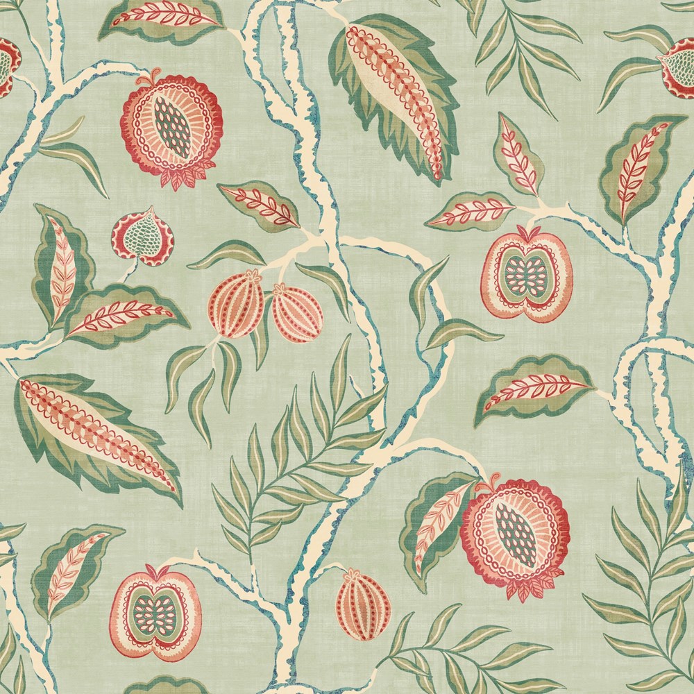 Fruits of Paradise Wallpaper 100024EH by Esselle Home in Soft Green